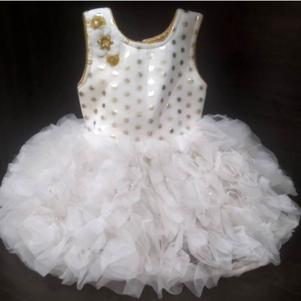 White tutu kids frock - Picture 1 of 4
